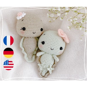 Lilly and Lalla, the cute little tadpoles - Häkel-Anleitung, crochet pattern, patron, tutoriel, DE, EN, FR