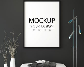 Classy Modern Mockup, Interior Mockup, Mockup Frame, Wall Art Mockup, Black Frame Mockup, Poster Mockup, Styled Mockup