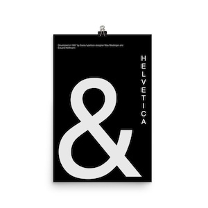 Helvetica Typeface Poster (ungerahmt)