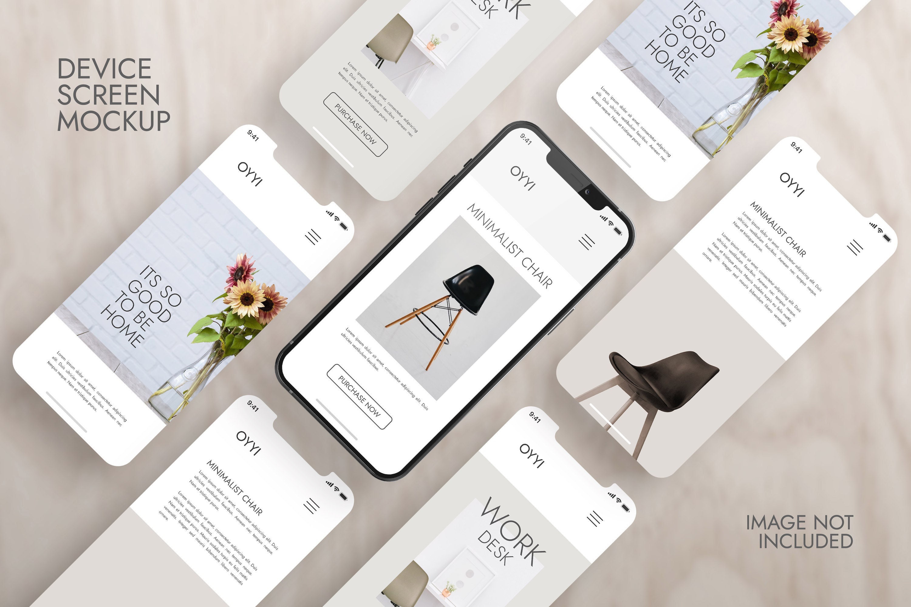IPhone Mockup, iPhone App Interface Mockup, Interface Mockup, Device ...