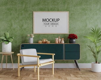Living room Frame Mockup, Modern Mockup, Interior Mockup, Mockup Frame, Wall Art Mockup,  Frame Mockup, Poster Mockup, Styled Mockup