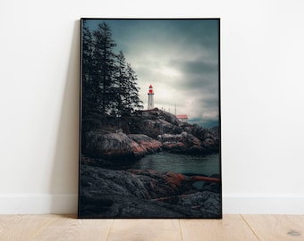 Light House Wall Art, Digital Download, Wall Art, Printable Wall Art, Warm Wall Art, Printable Poster, Design Artwork