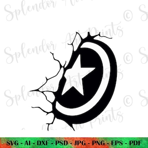 CAPTAIN AMERICA SCUDO Svg, Capitan America Png, Capitan America Svg, File in formato Svg per Cricut, Capitan America Svg, Capitan America Scudo Svg