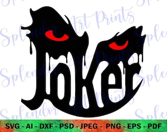 JOKER SVG, Joker Smile svg, Gothic svg, Joker Grinsen grinsend, Joker Loughing svg, Horrow Film svg, Happy Halloween svg, Horror svg,