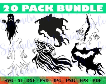 GHOST BUNDLE SVG, Gothic Svg, Halloween bundle svg, Svg File Cricut, Png, Dxf, Eps, Silhouette, horror svg, Halloween bundle