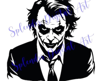 JOKER 7 SVG, Joker Smile, Gothic Svg, Grinning & Laughing Horror Movie design for Happy Halloween Crafts and Décor