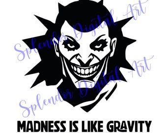 JOKER 8 SVG - Joker Smile & Grin, Gothic Horror Movie SVG for Happy Halloween, Grinning Laughing Design