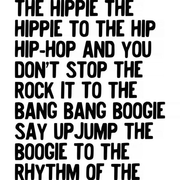 Musica vintage, ho detto un Hip Hop RapPErs DeliGHt Wall Decor Art Print