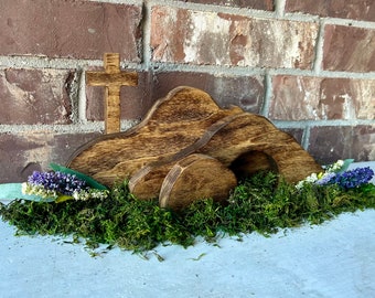 Wooden Easter Scene