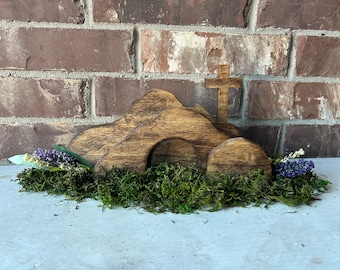 Hand-Crafted Wooden Empty Tomb Easter Decor