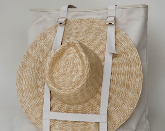 On Holiday 2.0 - Hat travel tote | Hat bag | Travel tote | carry on | hat holder bag | beach bag