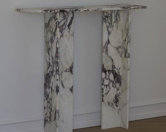 Calacatta Viola Marble Console Table: Luxury Hallway Entry Table..
