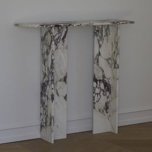 Consola de mármol Calacatta Viola, mesa de entrada de lujo para recibidor