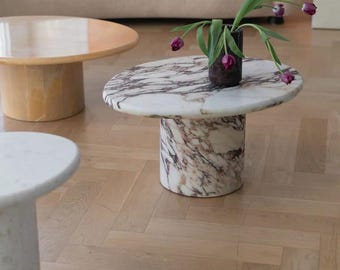 Calacatta Viola Marmor Beistelltisch, moderner Wohnzimmerdekortisch