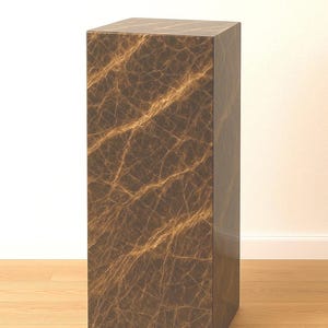 Handmade Onyx Cube| Coffee Table| Burlwood Display for Lamp, Minimalist Pedestal, Night Table, Low Table, Flower Table. Marble Cube.