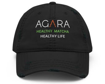 Gorro AGARA Matcha desgastado bordado