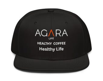 Gorra AGARA con bordado y cierre ajustable. Café saludable. Vida saludable.