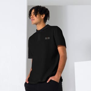 AGARA Embroidered Healthy Coffee Unisex pique polo shirt