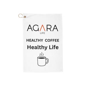 AGARA Healthy Coffee Healthy Life Golf towel