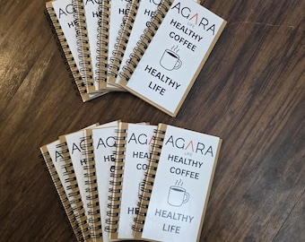 Paquete AGARA de 10 blocs de notas de 3x5" con encuadernación en espiral