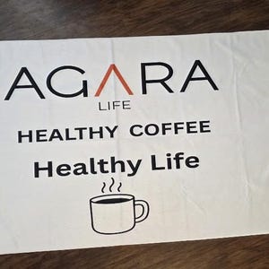 AGARA Beach Towel Healthy Coffee Healthy Life