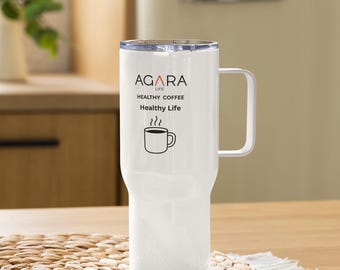 AGARA Taza de viaje con asa 25oz o 40oz Café Saludable Vida Saludable