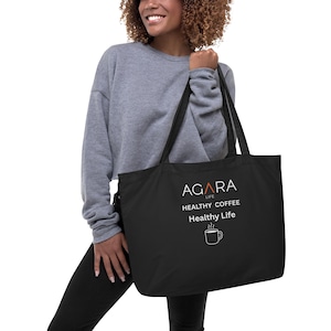 AGARA Coffee Healthy Coffee Healthy Life Large organic tote bag