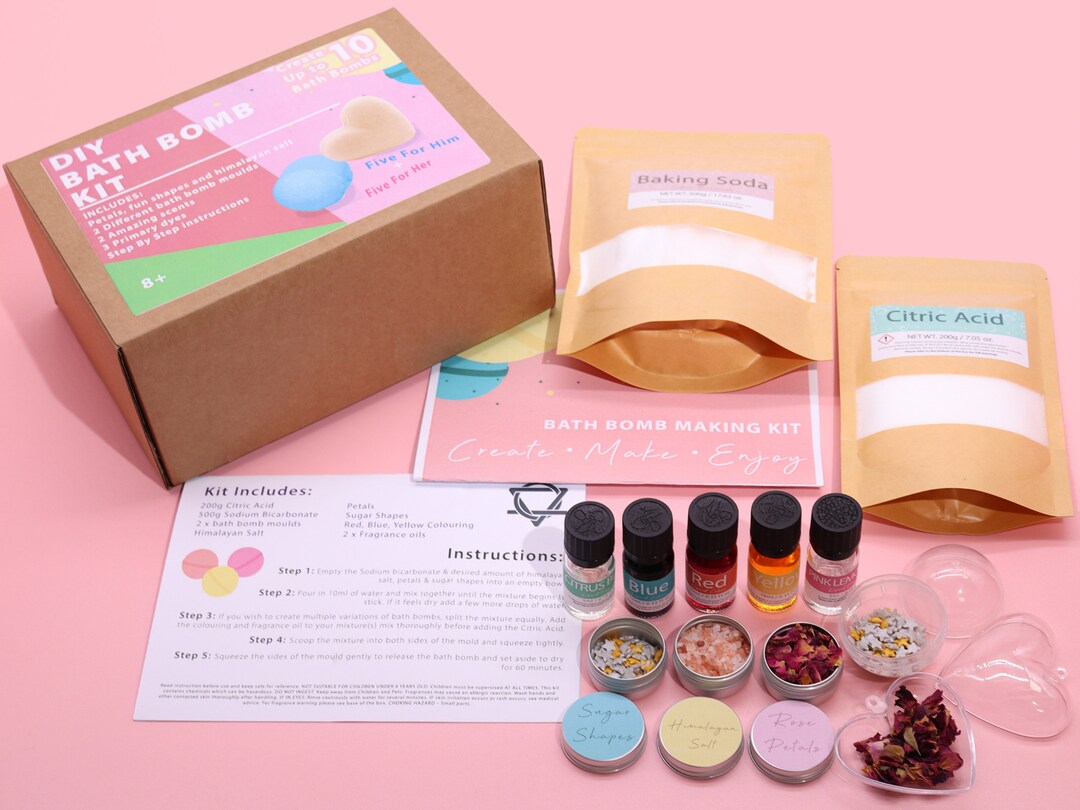 DIY Bath Bomb Kit Alloy & Satin Make Your Own Bath Bombs Etsy