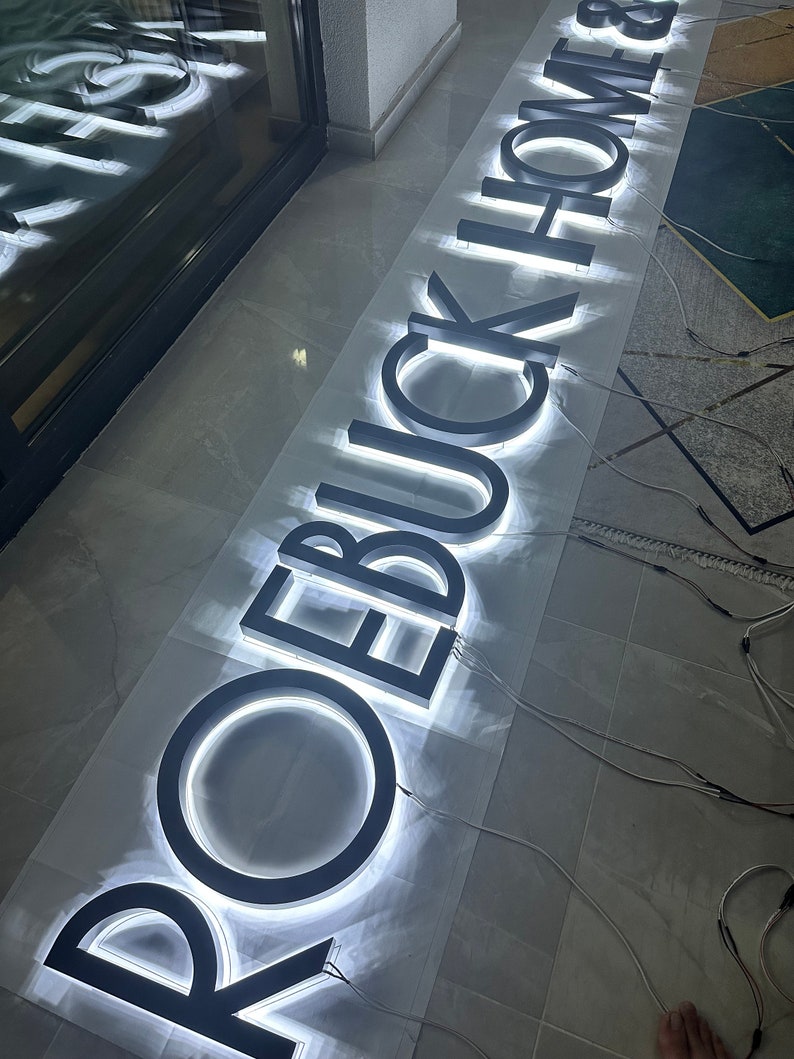 Custom 3D Backlit Sign | Backlit Metal Sign | Backlit Black Logo ...