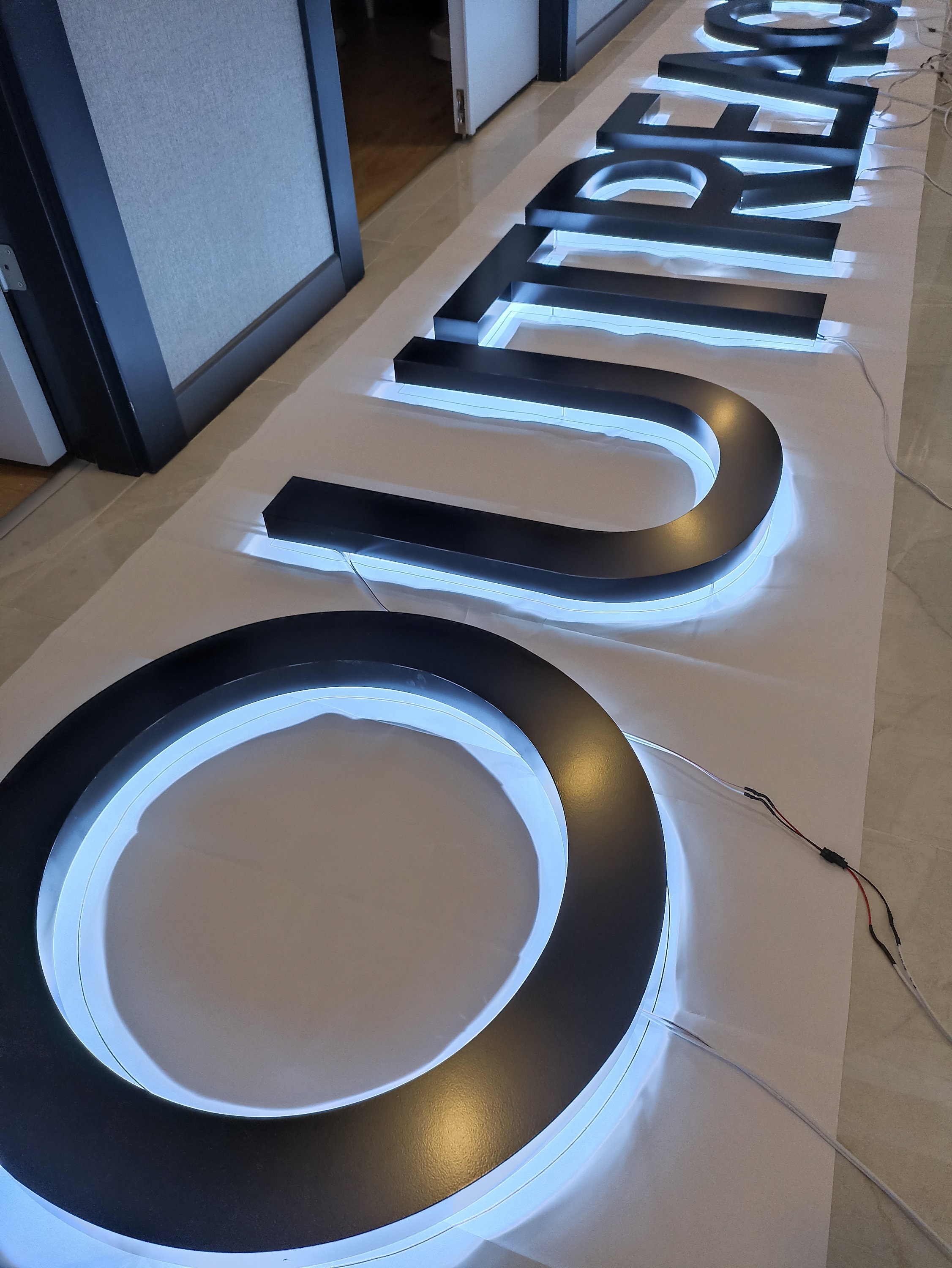 3d Laser Cut Sign |office Decor | Office 3D Led | Business Sign |3D ...