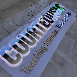 3d Sign, Logo, Office decor, 3D Gold Sign, Business Sign, 3D Lobby Sign, Custom 3D Signage, Custom Out Door Logo, Custom Gold Sign