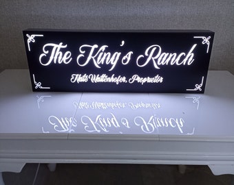 Custom Backlit Sign, Office decor, business name sign, Metal Business Sign, Your Business Logo Custom Sign, Logo sign, backlit logo,