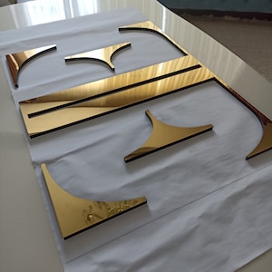 Custom Logo, 3D Wall logo, Brushed gold sign, 3D logo, Office dekor, Office sign,3D Metal sign, Business sign, Personalized Signage, 3DMetal