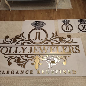 Custom Logo, 3D Wall logo, Brushed gold sign, 3D logo, Office dekor, Office sign,3D Metal sign, Business sign, Personalized Signage, 3DMetal