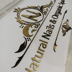 3d Sign, 3d Logo, Office gold sign, 3D Gold Sign, Business Sign, 3D Lobby Sign, Custom 3D Signage, Custom Out Door Logo, Custom Gold Sign,