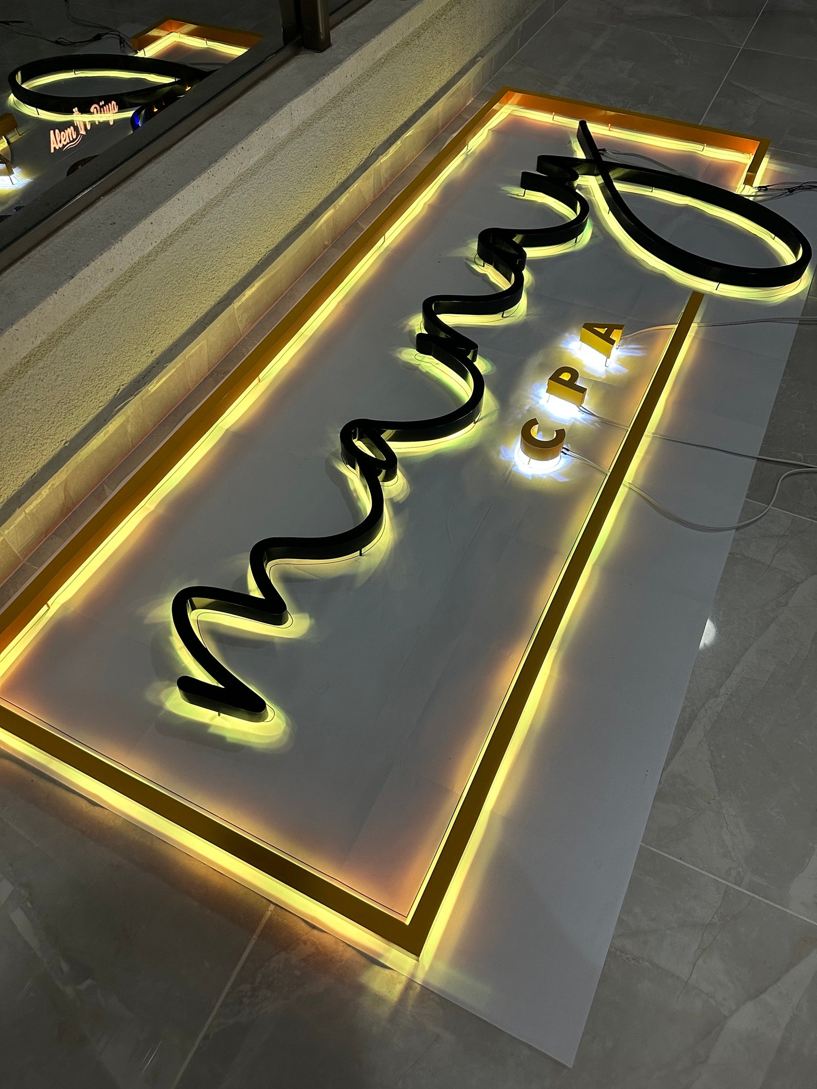 3d Sign Logo Office Decor 3D Gold Sign Business Sign 3D Etsy