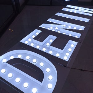 Handcrafted Marquee Letter Sign - Business & Party Decor, Custom Marquee Letters Decor for Event  Business Branding, Personalized Marquee