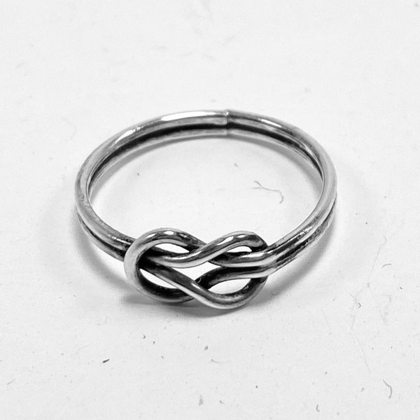 Double, Love Knot Sterling Silver Ring