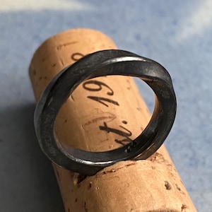 Gunmetal Black Möbius Eternity Band Sterling Silver or Polished Silver