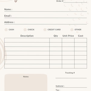 Printable order form