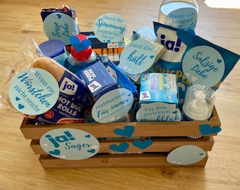 DIY Hochzeitsgeschenk: Ja-Sager Etiketten | PDF-Download | Last-Minute Geschenk | Wedding gift selbstgemacht