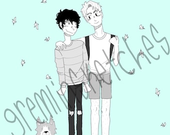 Heartstopper inspired Nick and Charlie digital print