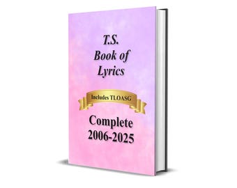 Libro de letras de tapa dura de T.S., todos los álbumes (2006-2025). Incluye pistas de Vault y TLOASG, regalo de Swiftie. Libro de mesa de café de 7x10, 510 páginas, 5 colores.