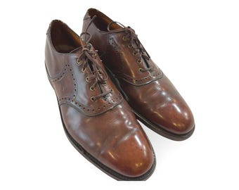 Johnston & Murphy Sz 10.5M Upton Wingtip Men\'s Brown Full Grain 24-2158 ITALY Johnston & Murphy Sz 10.5M Upton Wingtip Men main image 4
