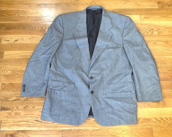 Chaqueta deportiva Burberrys para hombre, color gris Glen Plaid, de pura lana, fabricada en EE. UU., tal cual se muestra.