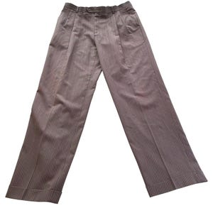 Pinstripe Pleated Pants Men - Etsy