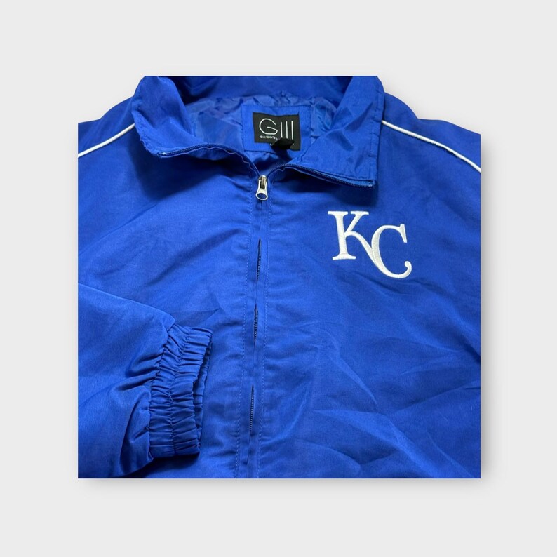 G-III Sports by Carl Banks KC Kansas City Windbreaker Jacket Mens XL Blue image 3