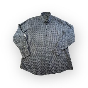 Ben Sherman Slim Fit Mens Button Down Shirt XL All Over Print Stretch image 2