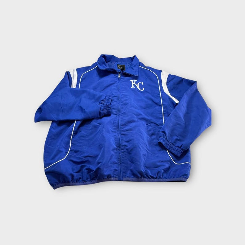 G-III Sports by Carl Banks KC Kansas City Windbreaker Jacket Mens XL Blue image 2