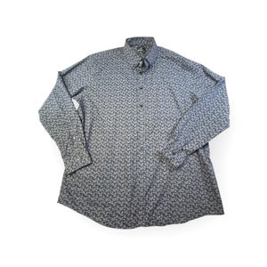 Ben Sherman Slim Fit Mens Button Down Shirt XL All Over Print Stretch image 1